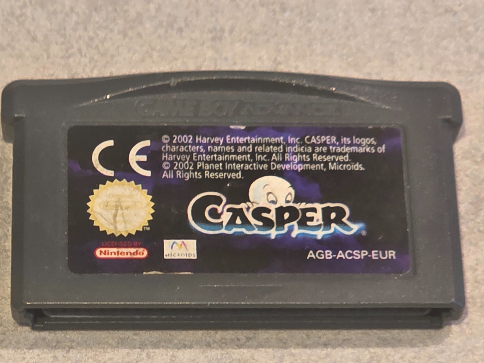 CASPER NINTENDO GAMEBOY GAME BOY ADVANCE GBA