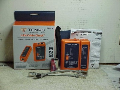 TEMPO PA1574 Network Cable Cat5E Tester | Telephone & Ethernet Cable Mapper | Co