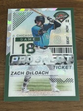2024 Panini Prospect Edition ZACH DELOACH PROSPECT TICKET GREEN CRACKED ICE /99