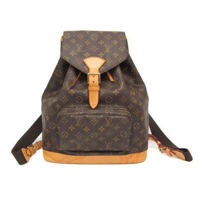 Louis Vuitton Monogram Montsouris GM M51135 Women's Backpack Brown BF593380