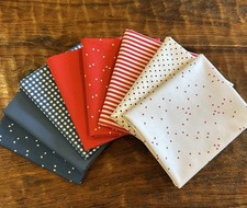 8 Fat Quarters Bundle Riley Blake Basics 4th Of July Quilt Cotton