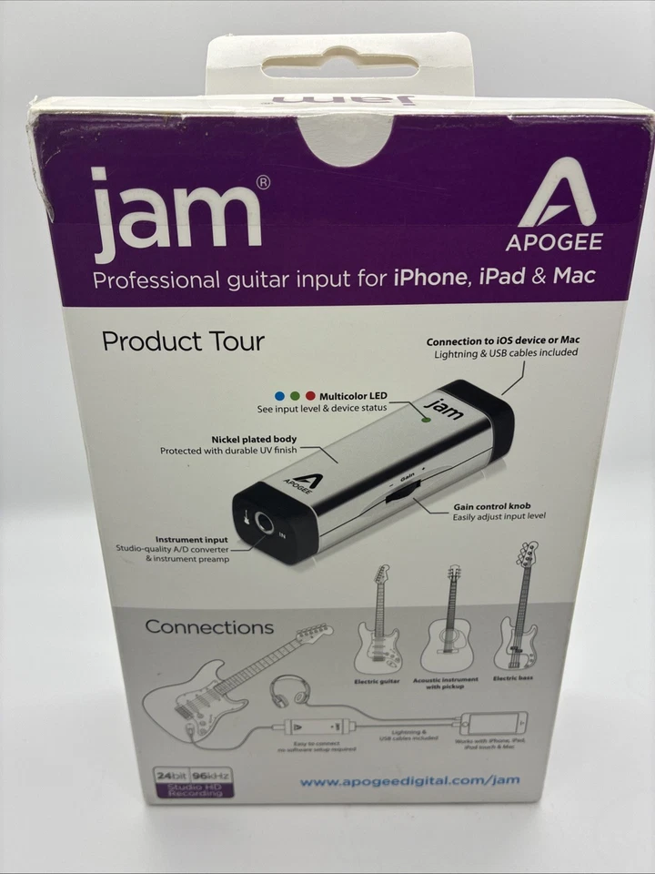 Apogee Jam 96K Guitar Interface For IPhone IPad - Image 3 of 4