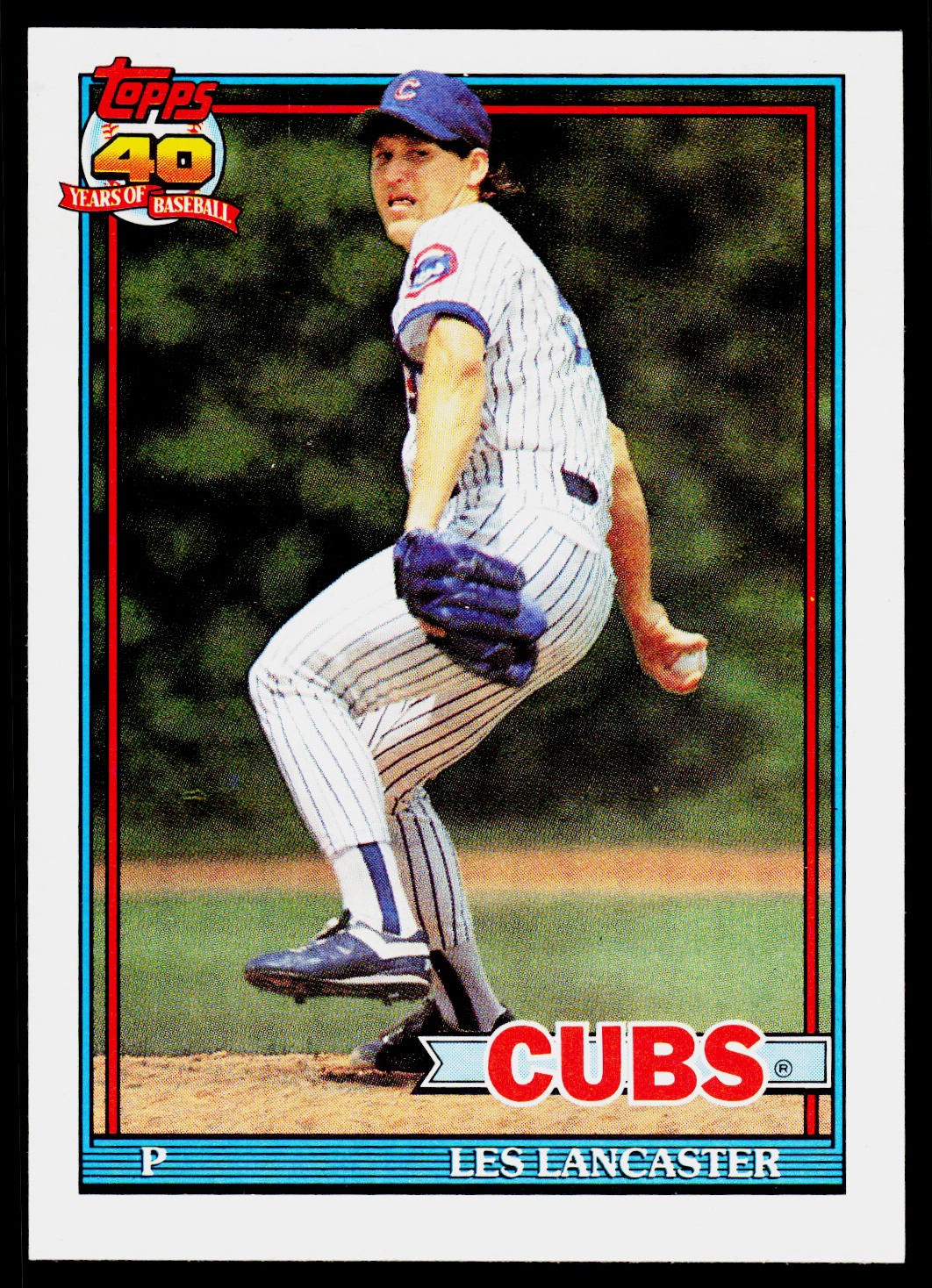 Les Lancaster, 1991 Topps, #86, Chicago Cubs,