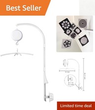 Interactive 28-Inch Baby Crib Mobile with Adjustable Music Box  Activity Cards