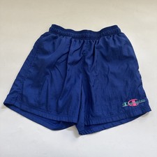 Vintage Champion Nylon Shorts Embroidered Spelled out Logo Y2K Retro 90s Medium