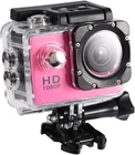 Full HD 1080P Action Camera 2.0 Inch 16MP 30M Waterproof with Accessories Pink