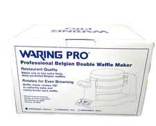 Waring Pro WMK600SSQ Profesional Platino Doble Gofrera Belga CAJA ABIERTA