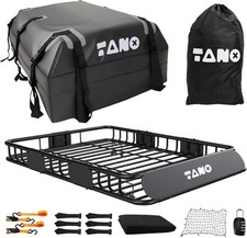 51" x 36" x 5" Roof Rack Cargo Carrier Basket W/ Waterproof Bag Rooftop Cargo