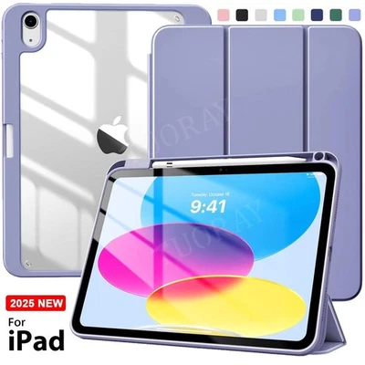 OMATOP For iPad 11th Generation 11" inch A16 2025 Smart Case Acrylic Clear Back Cover