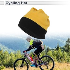 Cycling Hat Keep Warm Turmeric Polar Fleece Fabric 28x22cm 1 Pcs