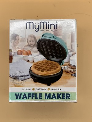  Nostalgia MWF5TL MyMini Waffle Maker  - Teal - Dorm Apartment RV Camping