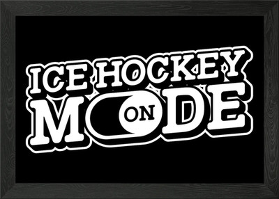 Gerahmtes Wandbild Eishockey Poster Leinwanddruck Bild