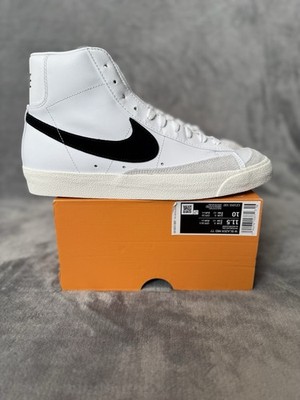 Nike Blazer Mid  77 Leather White Black Mens Sz 10 CZ1055-100