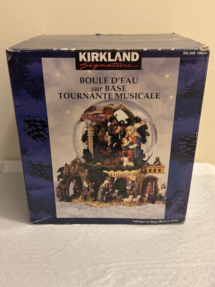 カークランド スノーグローブ スノードーム キリスト降誕 Kirkland Kirkland Signature Musical Waterglobe with Revolving Base for sale