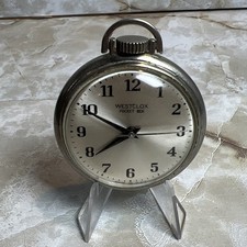 Vintage Westclox Pocket Ben Mechanical Watch Working Silver Tone FOR PARTS