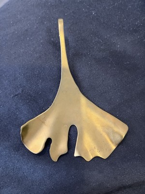 MESSING RLM STUDIO MODERNISTISCHER GINKGOBLATT ANHÄNGER 3'' DESIGNER ROBERT LEE MORRIS