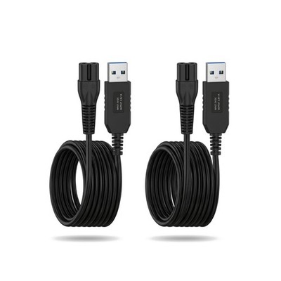 2x USB Rasierer Ladekabel für Wahl Colour Pro 9649 Akku Haarschneidemaschine 1,8m