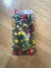 Lot Vintage Lee Wards Fruit Berries Craft NOS Miniature Polyfruit