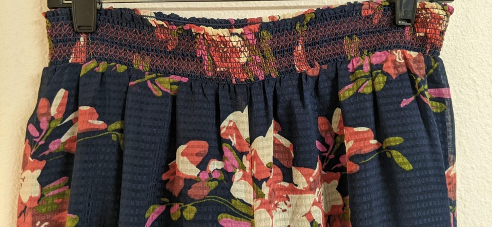 Pantalones fluidos para mujer Anthropologie Elevenses Fire Lily Sheer Palazzo pierna ancha M Foto 4 de 4