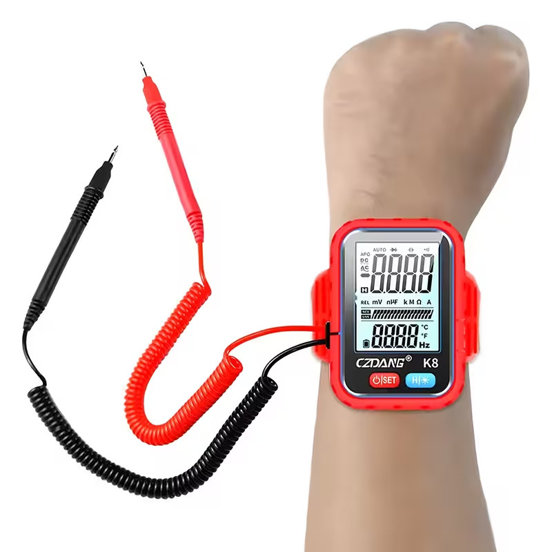 Multimètre portable mesure électrique AC DC 300V pour tester facilement prises et piles