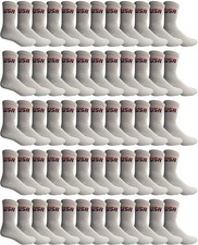 240 Pk Women's USA American Flag Crew Socks, Size 9-11 White - Womens Crew Sock
