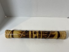 Vintage Bamboo Rain Stick Shaker Music 19.8" Hand Painted Musical Noise Maker