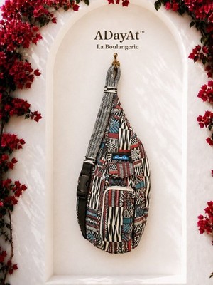 Gorpcore Boho Tribal KAVU Rope Sling Cotton Crossbody Geometric Outdoor Travel