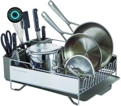 KitchenAid Large Capacity Full Size Rust Resistant Dish Rack with Angled Drain B