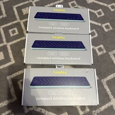 3 pack HeyDay Compact Wireless Keyboard - Bluetooth  USB Wireless Receiver -