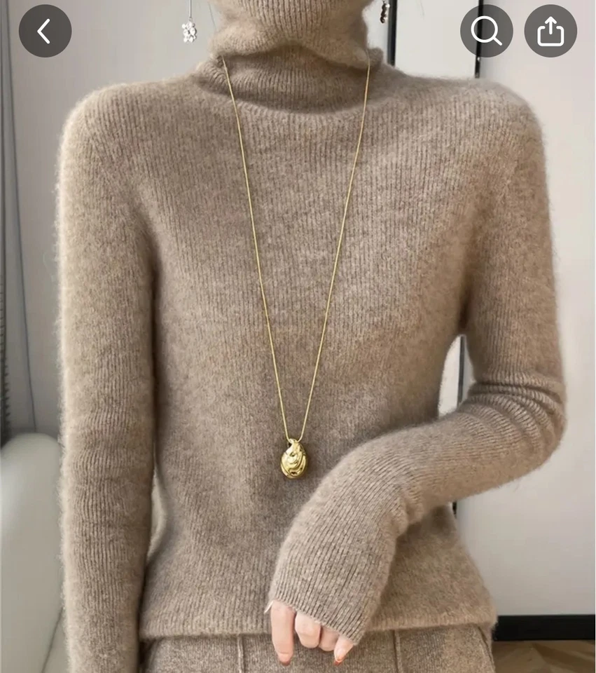 Merinowolle Rollkargen Pullover für Damen. - Bild 2 von 4