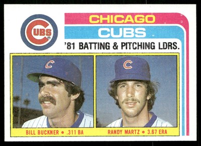 Cubs Leaders / Checklist (Bill Buckner / Randy Martz) 1982 Topps #456