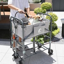 Portable Dog Bath Tub Folding Pet Wash Station with Removable Drain Hair Filter