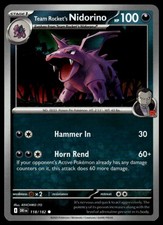 SV10: Destined Rivals #118/182 Team Rocket's Nidorino Pokemon tcg