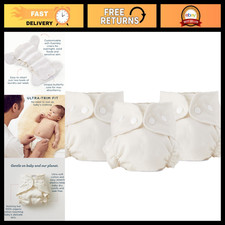Organic Cotton Cloth Diapers 3-Pack, Size 1 7-17lbs - Eco-Friendly, Reusable