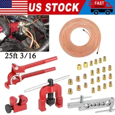 26Pack 3/16" Brake line kit Include 25 FT Copper-Plated Brake Lines with Fitting