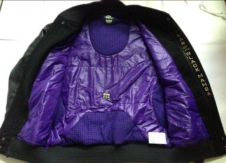 Nike KOBE Black Mamba Day GOLD Leather Wool Destroyer Jacket Nike KOBE Black Mamba Day GOLD Leather Wool Destroyer Jacket