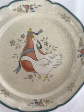 Marmalade #8868 Set of 8 Salad Plates - Geese, Ribbon & Pears