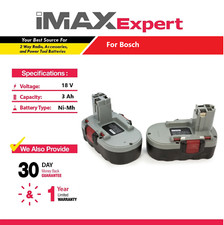 2x 18V 3Ah NiMh Battery for Bosch BAT025 BAT026 BAT160 BAT180 BAT181