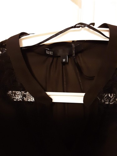 Womens Black Sheer Blouse By WE Size Medium - Picture 3 of 3