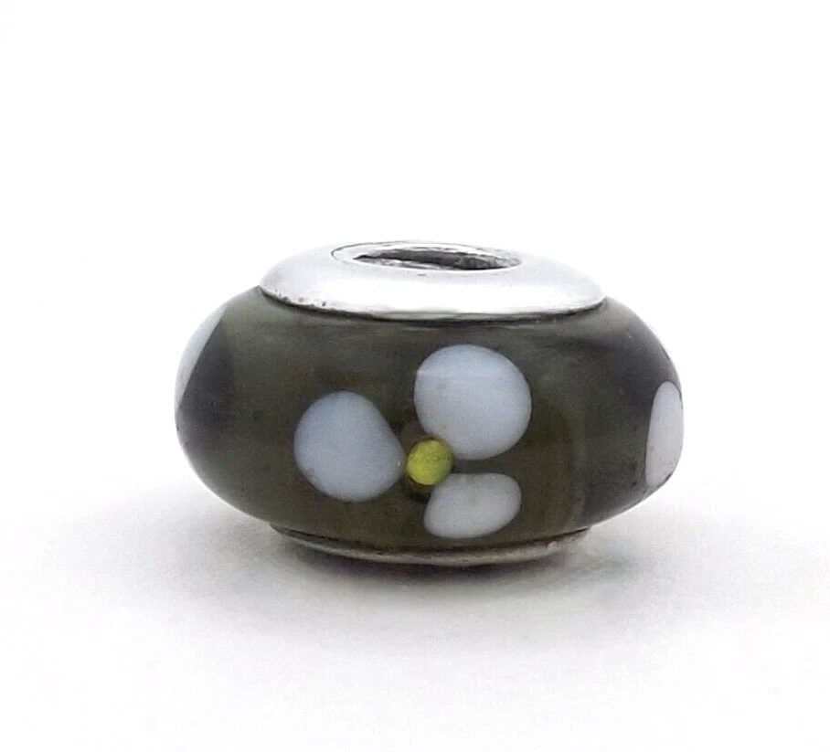 Pandora муранского стекла черный цветы для вас бусина подвеска - Изображение 2 из 4