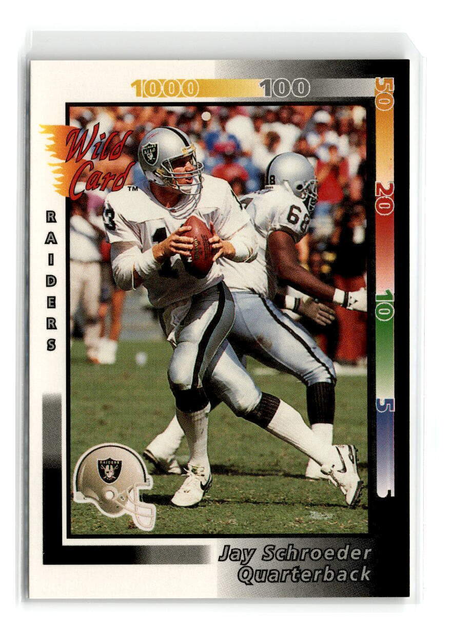 1992-Wild Card -#74-Jay Schroeder -Los Angeles Raiders