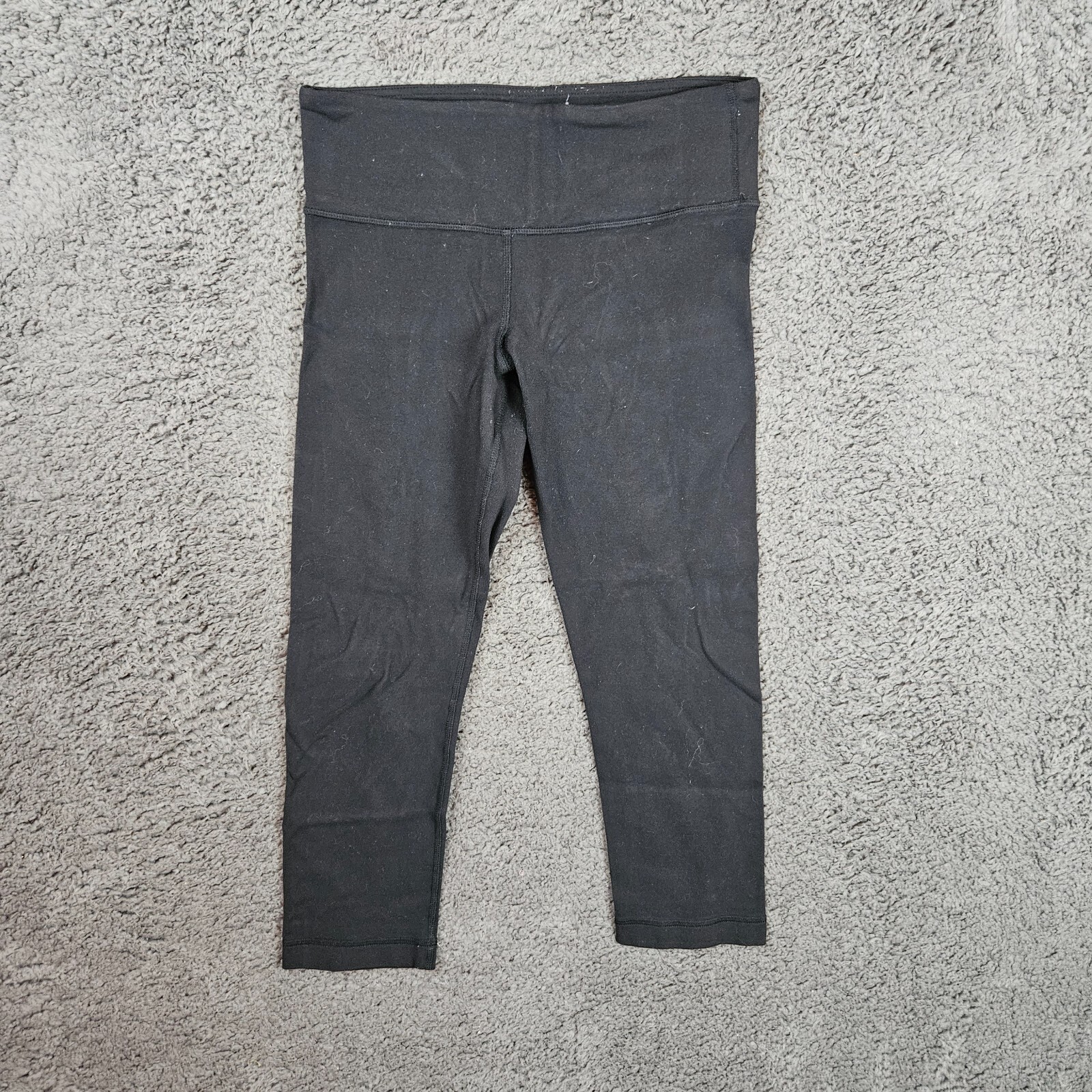 Lululemon Yoga Pants Womens 4 Black Crop Cropped 21” Leggings Workout