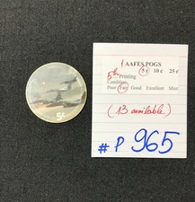 AAFES POGS, 5th Series/Printing,1 POGS, 5¢, #P965, FAIR