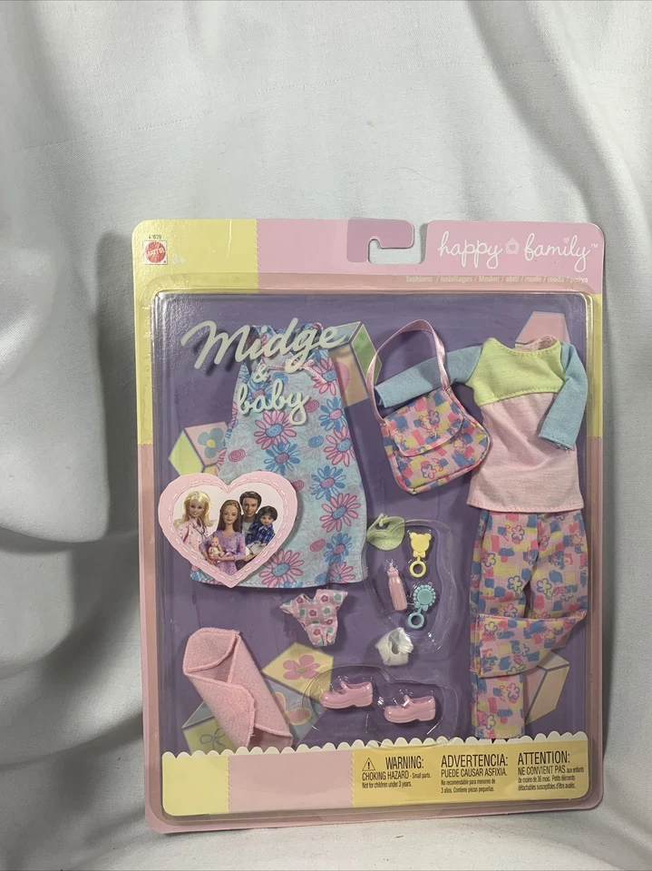 Mattel NRFB 2002 BARBIE FAMILIA FELIZ MAMÁ MIDGE Y BEBÉ TRAJE #47629 Foto 3 de 4