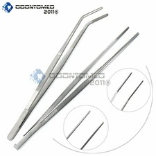 New 2 Pcs 12" 30cm Reptile Feeding Tongs Tweezers CVD  STR Stainless Steel