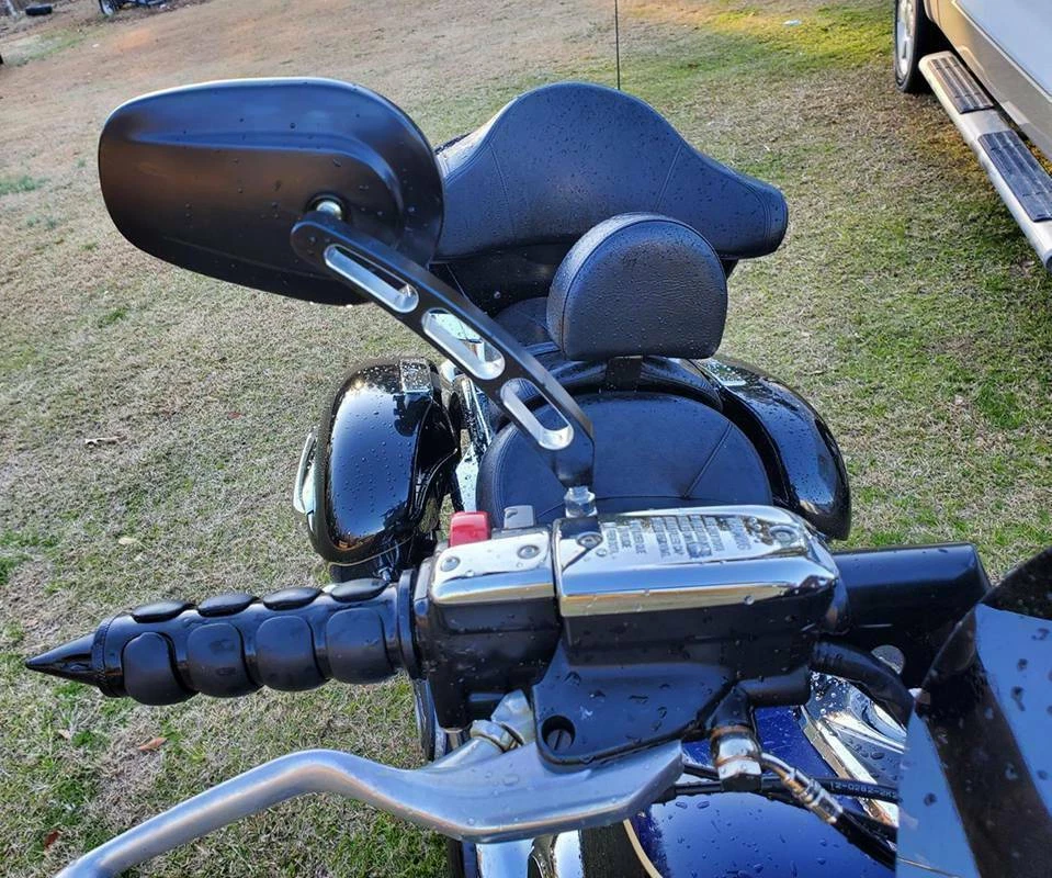 Espejos retrovisores negros para motocicleta Harley Davidson Breakout CVO FXSBSE FXSB Foto 3 de 4