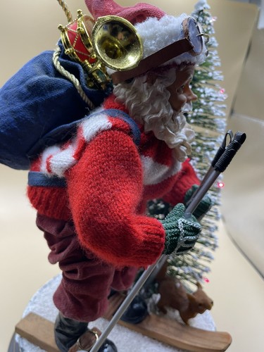 Scena sci di Babbo Natale vintage leggera e musicale - Accendi/riproduci varietà di canzoni 2001 - Foto 15 di 20