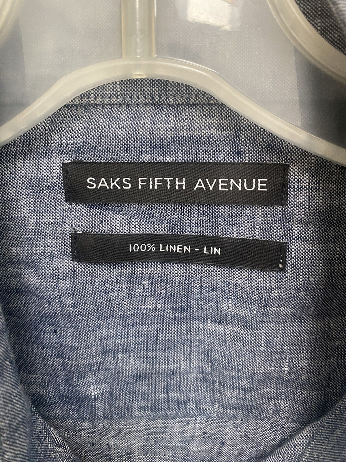 Saks Fifth Ave Mens Linen Shirt