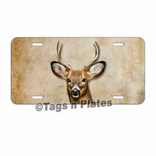 Deer Hunting Hunter License Plate Tag Buck Doe Mounted Deer Hunting Hunter License Plate Tag Buck Doe Mounted