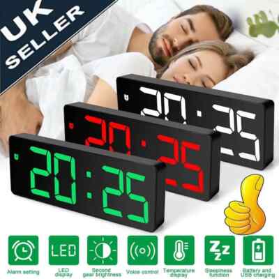 Wecker LED Display Digital Spiegelwecker Batterie/Steckwecker